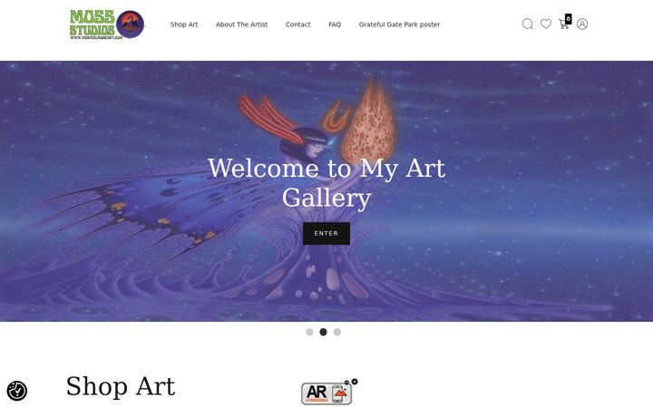 Screenshot of michaelmossart.com