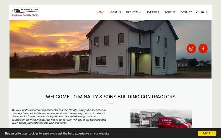 Screenshot of michaelnallyandsons.com