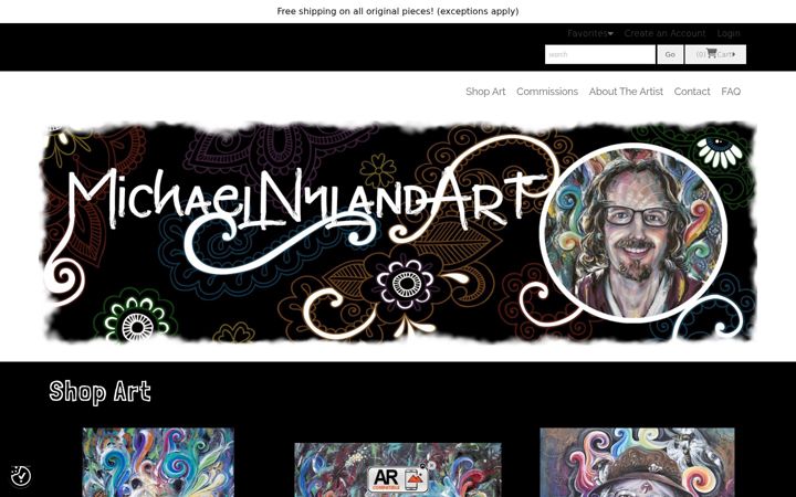 Screenshot of michaelnylandart.com
