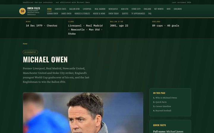 Screenshot of michaelowen.com