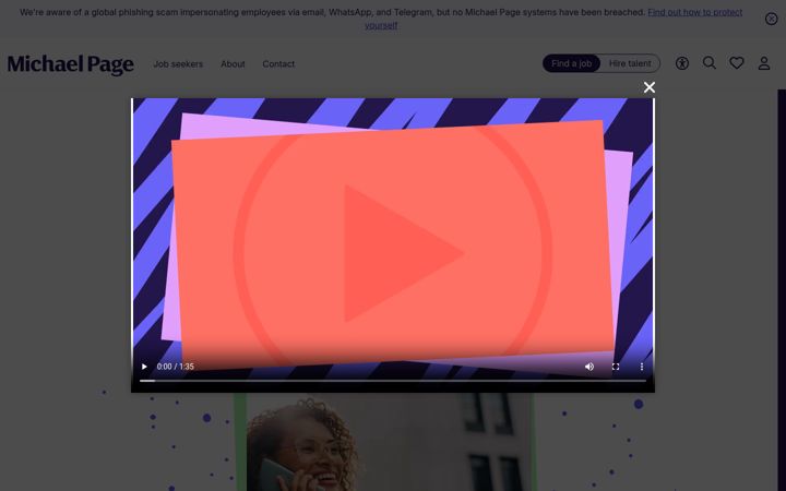 Screenshot of michaelpage.co.uk