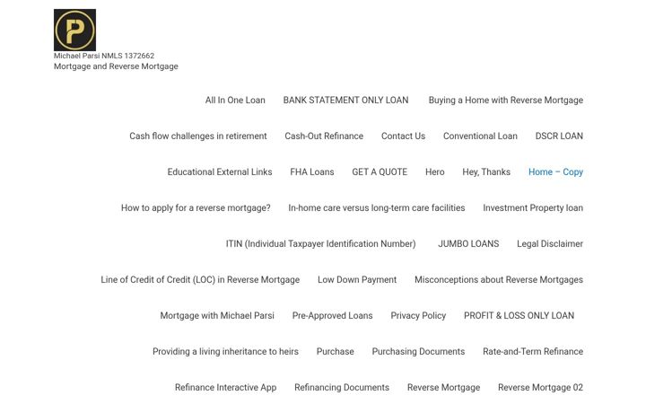 Screenshot of michaelparsi.com