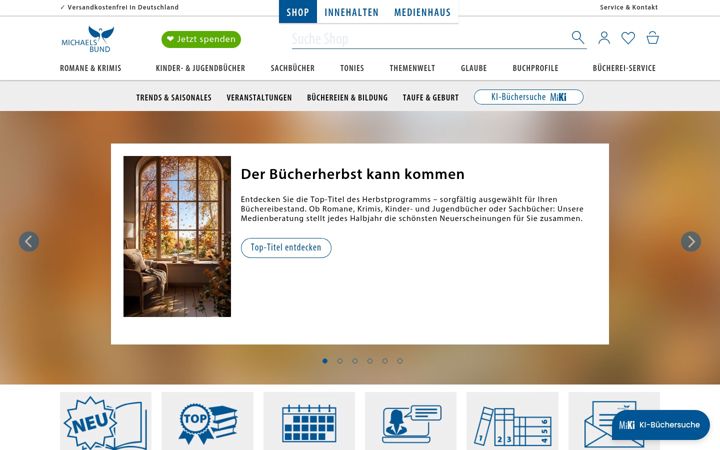 Screenshot of michaelsbund.de