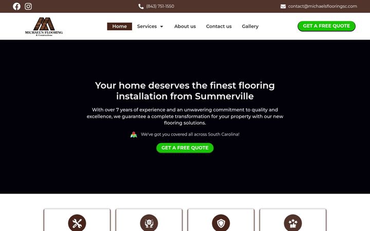 Screenshot of michaelsflooringsc.com