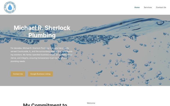 Screenshot of michaelsherlockplumbing.com