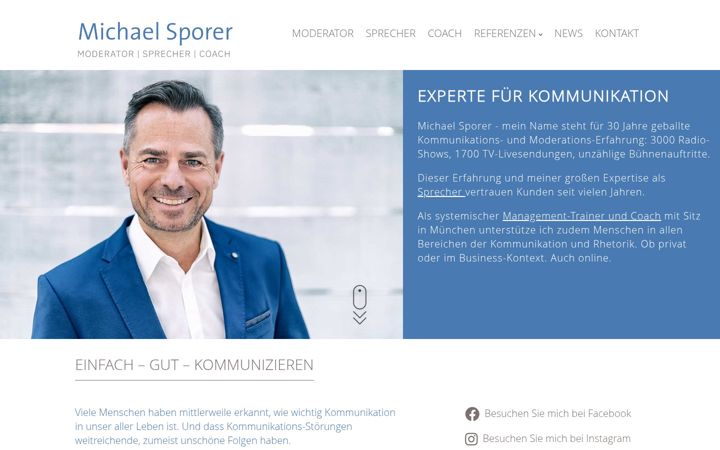 Screenshot of michaelsporer.com