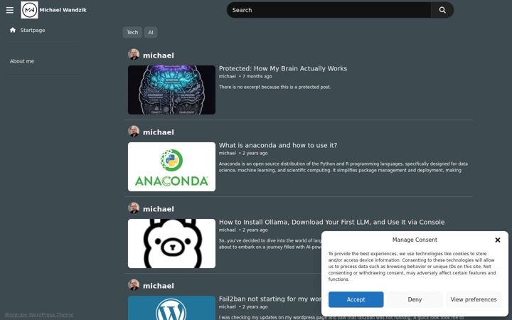 Screenshot of michaelwandzik.com