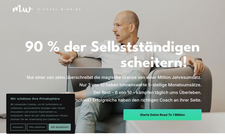Screenshot of michaelwinnige.com
