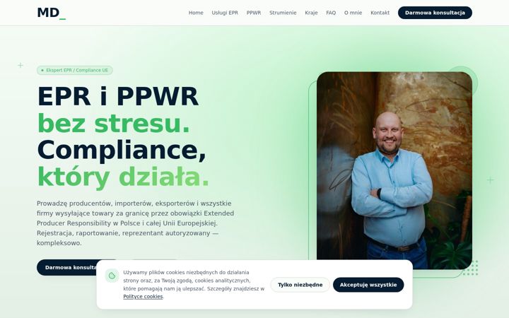 Screenshot of michaldyrszka.com