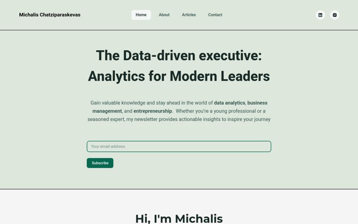 Screenshot of michalischatz.com
