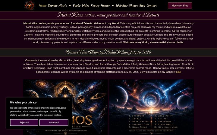 Screenshot of michalkilian.com