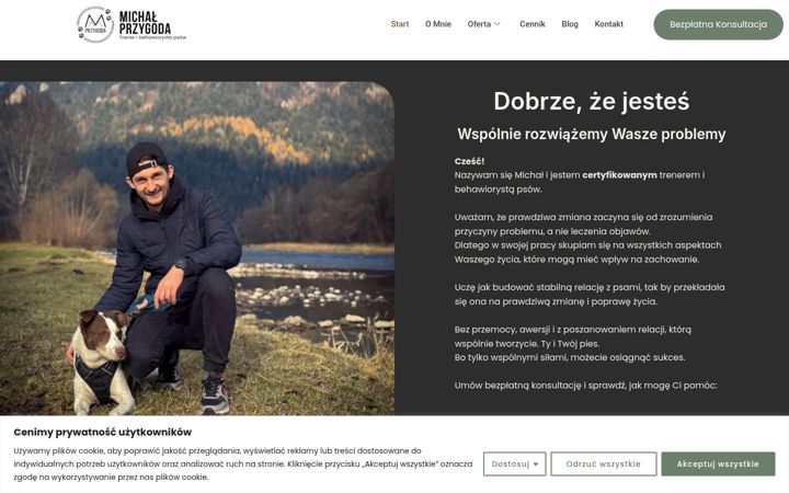 Screenshot of michalprzygoda.com