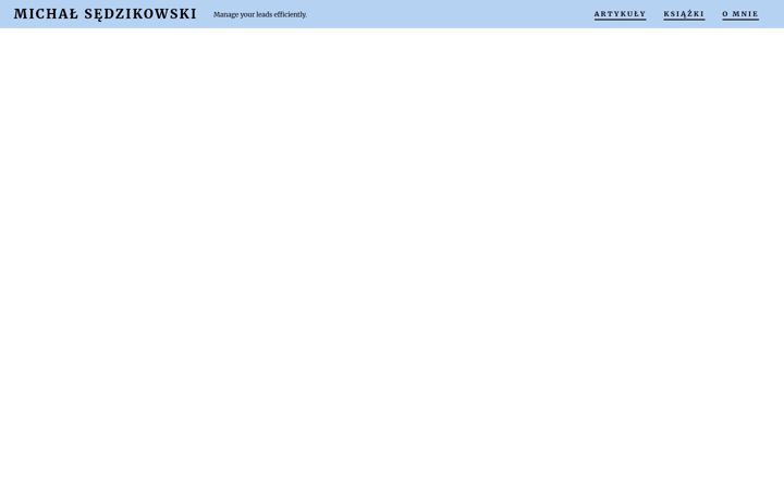 Screenshot of michalsedzikowski.com