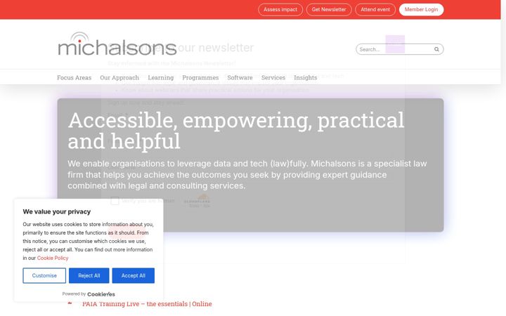 Screenshot of michalsons.com