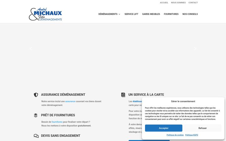 Screenshot of michaux-demenagements.com