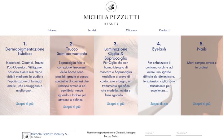 Screenshot of michelapezzutti.com
