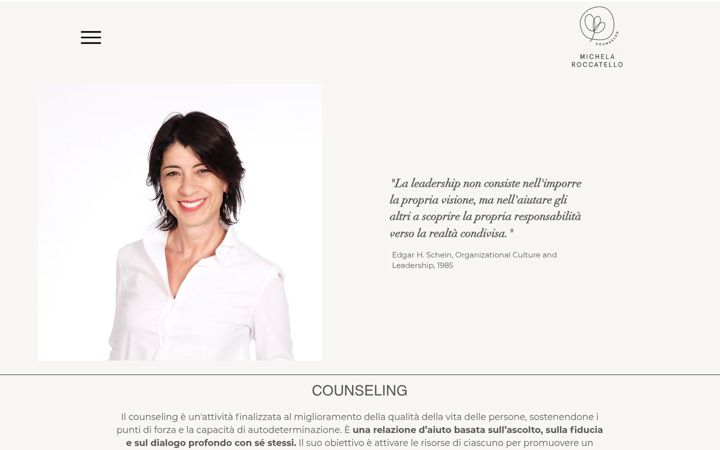 Screenshot of michelaroccatello.com