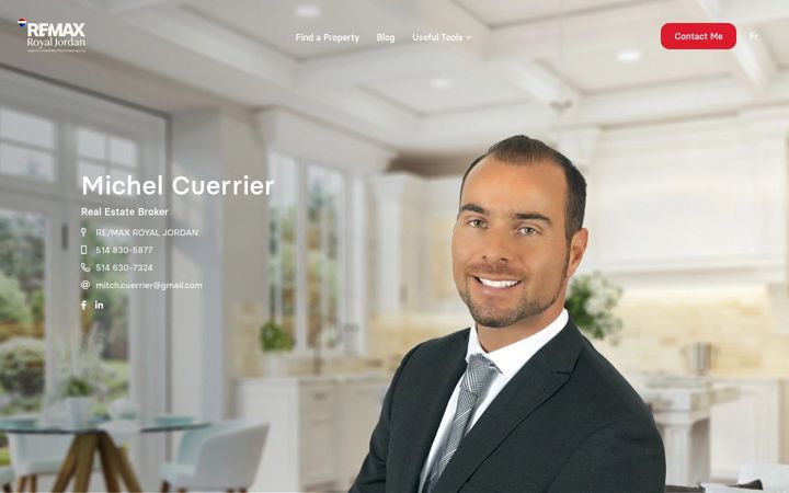 Screenshot of michelcuerrier.com