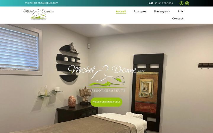 Screenshot of micheldionne.com