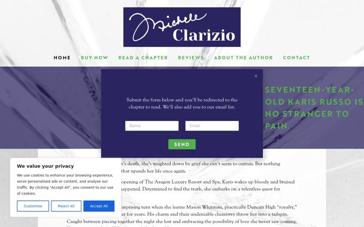 Screenshot of micheleclarizio.com