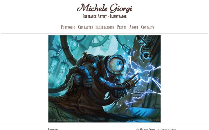 Screenshot of michelegiorgiillustrator.com