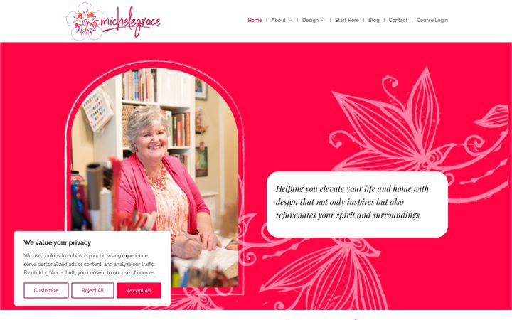 Screenshot of michelegrace.com