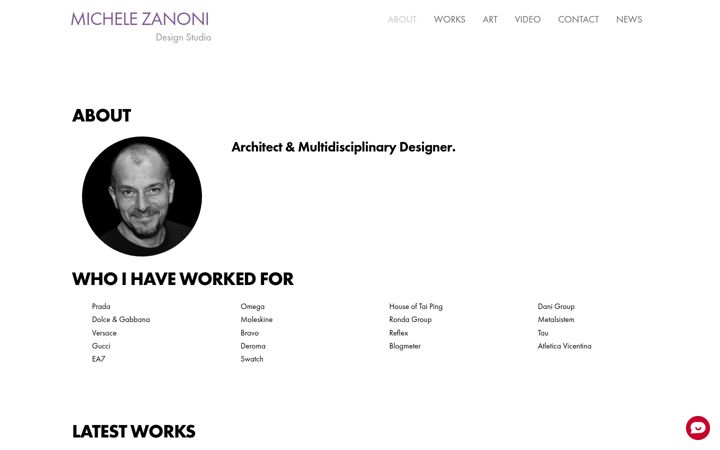 Screenshot of michelezanoni.com