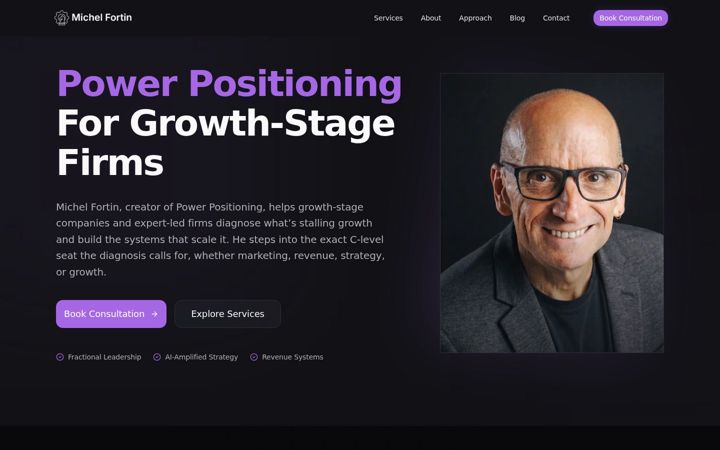 Screenshot of michelfortin.com