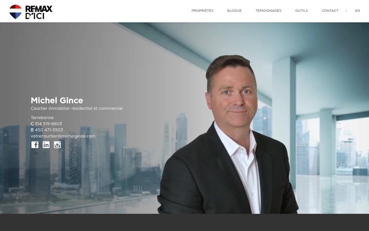 Screenshot of michelgince.com