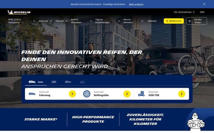 Screenshot of michelin.de