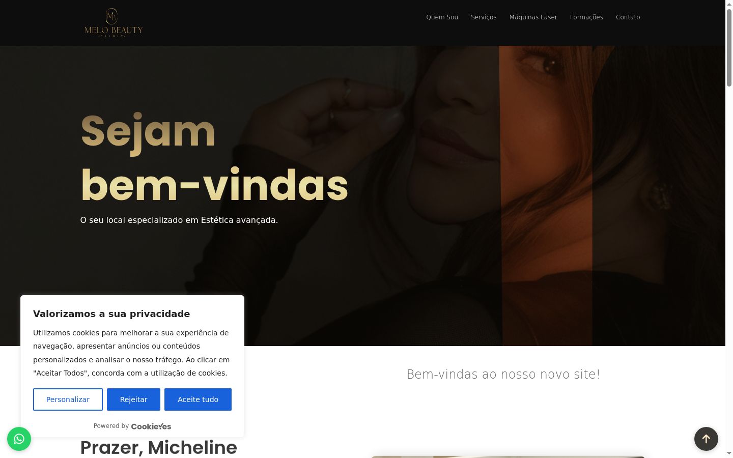 Capture d'écran de la bannière de consentement affichée avant toute interaction