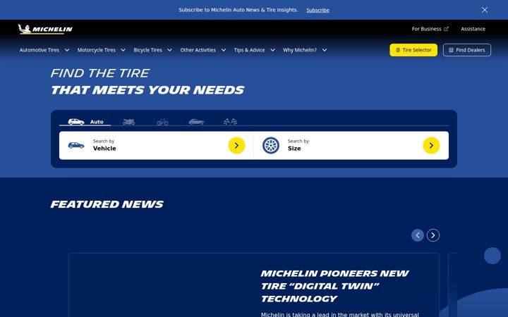 Screenshot of michelinman.com