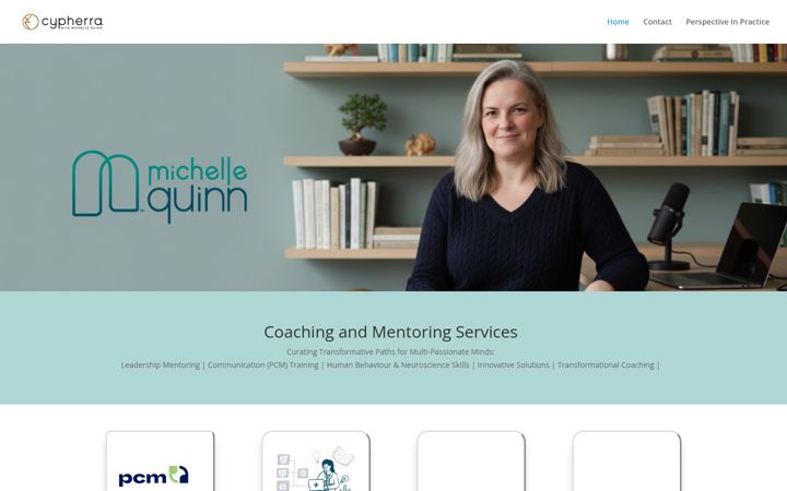 Screenshot of michelleaquinn.com