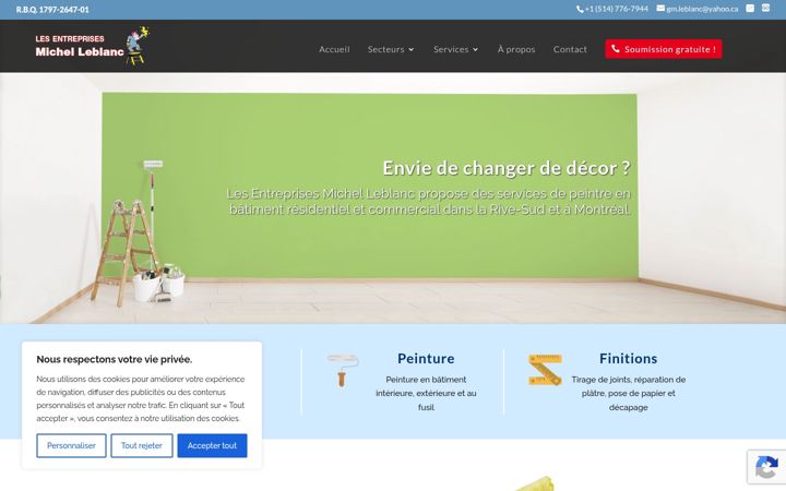 Screenshot of michelleblancpeintre.com