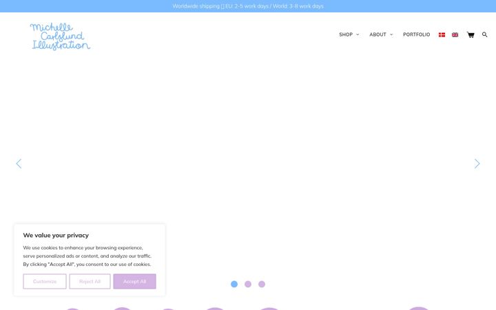 Screenshot of michellecarlslund.com