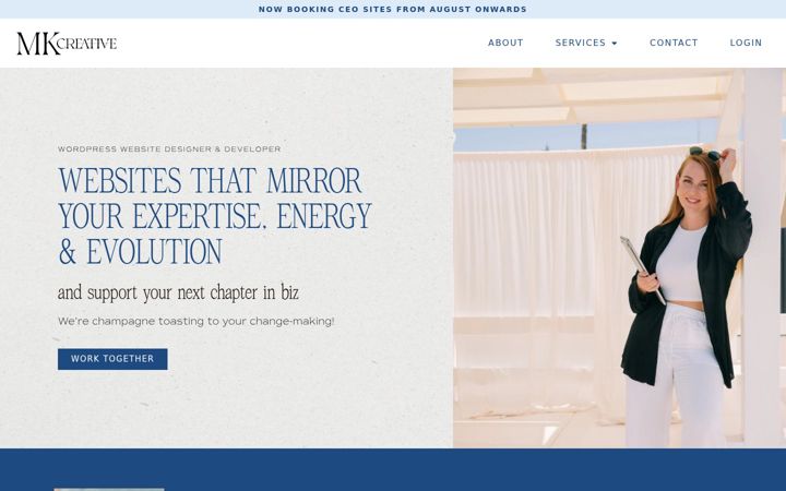 Screenshot of michellekellycreative.com