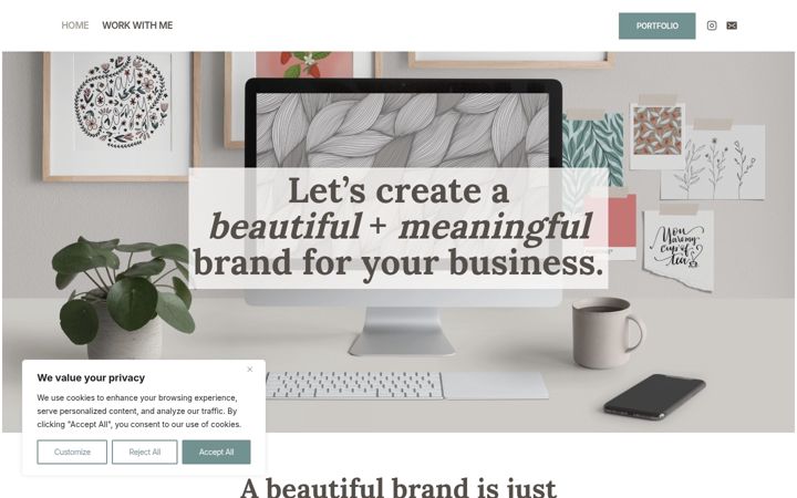 Screenshot of michellekirschcreative.com