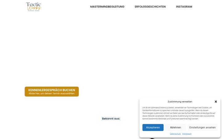 Screenshot of michellelenz.com