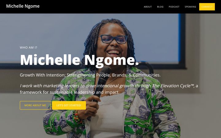 Screenshot of michellengome.com
