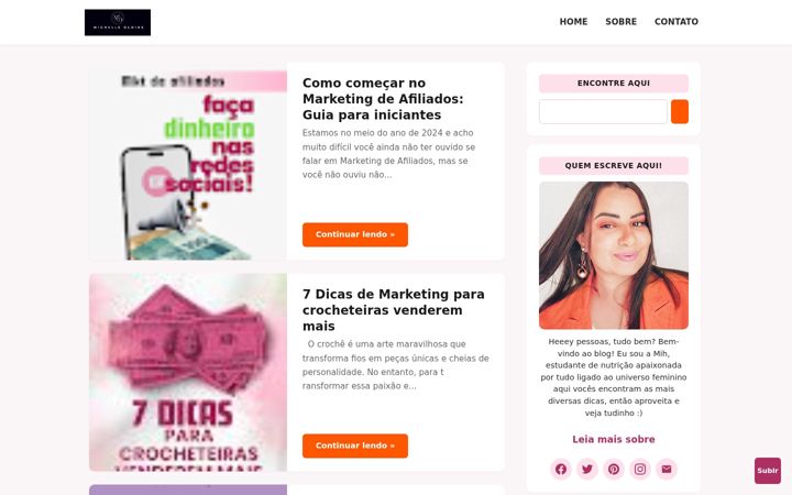 Screenshot of michelleoliveira.com