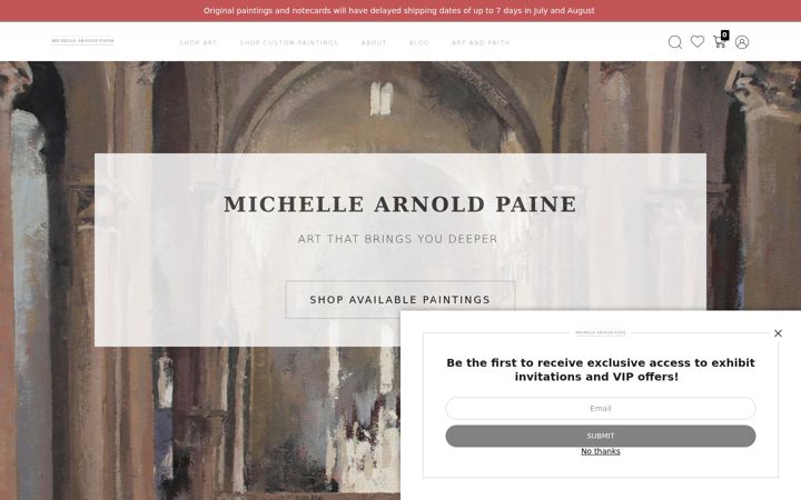 Screenshot of michellepaine.com