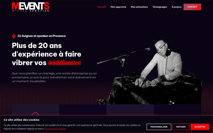 Screenshot of michelsabatier-events.com