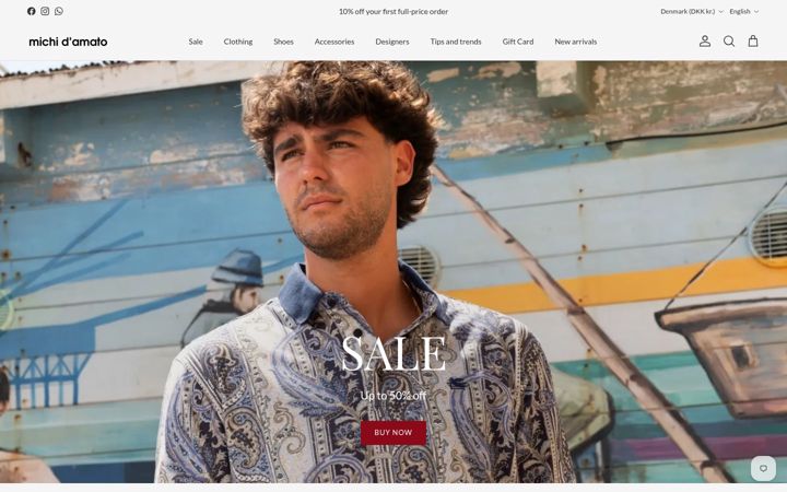 Screenshot of michidamato.com