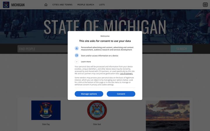 Screenshot of michigan.land