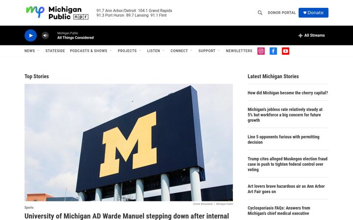 Screenshot of michiganpublic.org