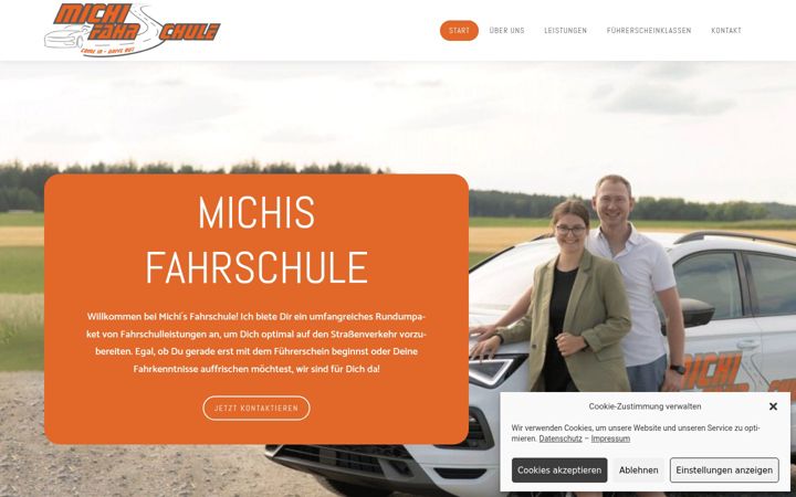 Screenshot of michis-fahrschule.com