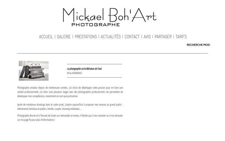 Screenshot of mickaelboh-art.com