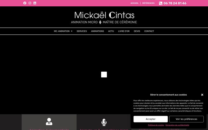 Screenshot of mickaelcintas.com