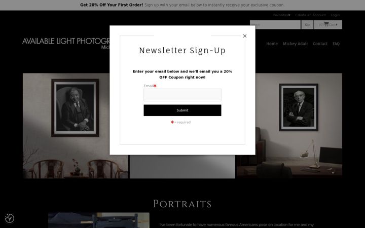 Screenshot of mickeyadair.com
