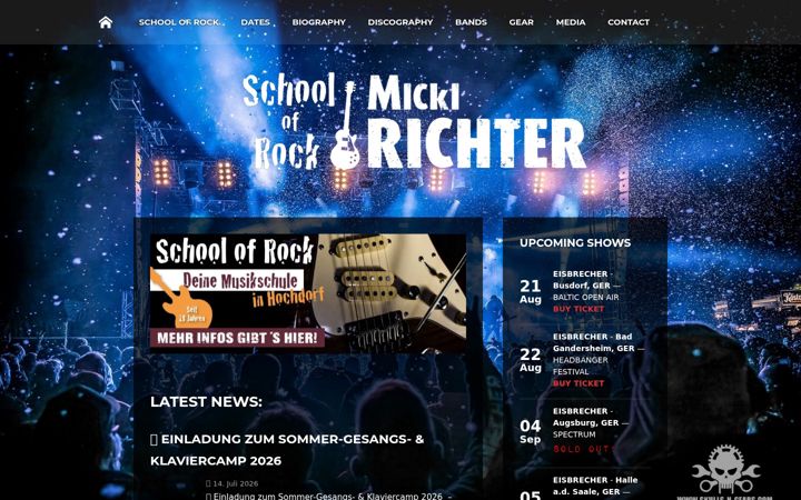 Screenshot of mickirichter.com